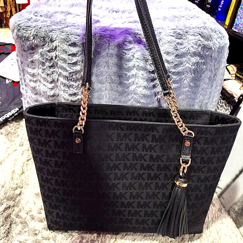 Brand new black with gold chain straps Michael Kors purse